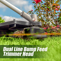 LawnMaster split shaft attachment point enabling multi-tool versatility