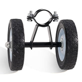 Lazy Daze Hammocks front view showing black wheel kit and mobility benefit