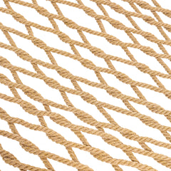Lazy Daze close-up of thick handwoven cotton ropes demonstrating durable texture and support