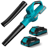 LAZYBOI front view showing compact blower and included accessories for easy storage
