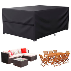 LCGOD front view of cover protecting patio table for reliable weather defense