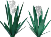 LCJECV front view of metal agave showing sculptural yard focal point