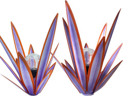 LCJECV front view of purple metal agave showing rustic sculptural appeal