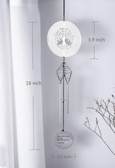 LEAVORES silver steel chime tubes emphasizing durable tone and weather resistance