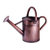 Lechloris copper watering can front view showing durable galvanized finish and elegant design for garden styling