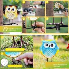 LEGIFO owl closeup glass detail highlights artisan glass and reflective sparkle