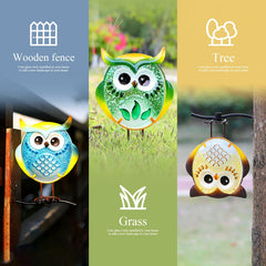 LEGIFO owl stake in garden demonstrates easy ground mounting and vivid color
