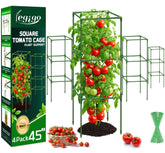 Legigo front view of four assembled cages shows stable garden support