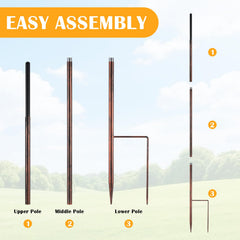 LEIFIDE copper pole installed with wind spinner demonstrating sturdy support