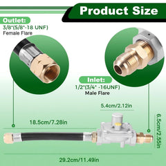 Lemfema regulator close-up highlighting pressure adjustment and safety