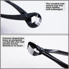 LEONTOOL close-up of concave cutter edge polished for clean, low-scar branch removals