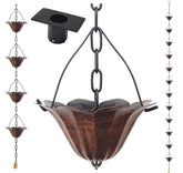 LEPTALINA front view of boxed lotus rain chain showing contents and benefit