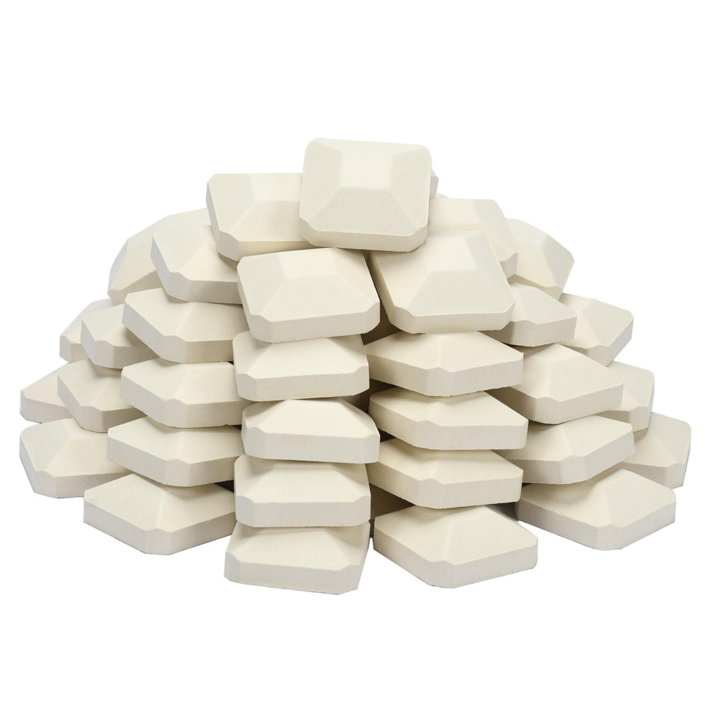 Leship front view of 50-piece briquette pack showing quantity and size benefits
