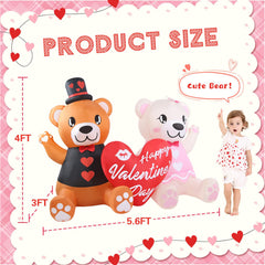 LETIME close-up of bears holding heart highlighting cheerful detail
