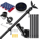 LETSTRY mounted flagpole front view showing stable display and curb appeal