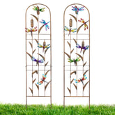LEWIS&WAYNE front view arched trellis showing decorative dragonflies and structure benefit
