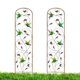 LEWIS&WAYNE front view of arched trellis pair showcasing decorative support