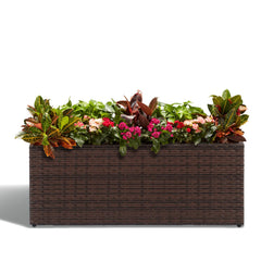 LEWIS&WAYNE front view planter showing sleek long profile and modern curb appeal