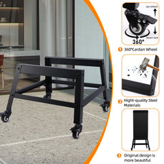 LGBWTUS wheels and casters mounted for smooth maneuvering and locking