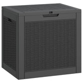 LHBGO deck box front view showing compact weatherproof storage and neat appearance