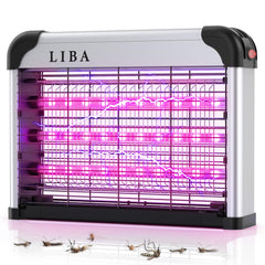 LiBa front view showing compact zapper and dual-UV LEDs benefiting fast insect capture