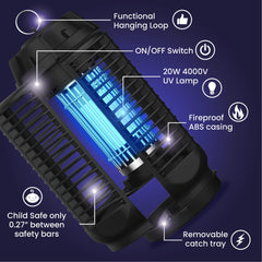 LiBa close-up of electrified grid highlighting safe high-voltage insect elimination