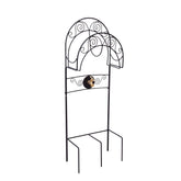 Liberty Garden front view of black satin hose stand showing overall design and neat storage