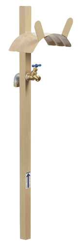 Liberty Garden front view of freestanding hose stand showing organized storage benefit