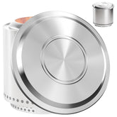 Lidereja front view of stainless steel lid showing full coverage and protection