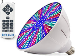 Life-Bulb front profile showing LED array and bright underwater benefit