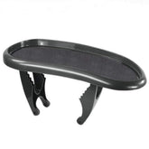LIFE tray table front view showing compact surface and mounting stance for convenience