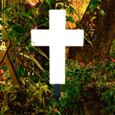 Lifeholic front view of illuminated cross showing clear silhouette benefit