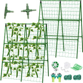 LifeisLuck front view of assembled A-frame trellis showing vertical support benefit