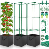 LifeisLuck complete kit front view showing cages and grow bags for neat gardening