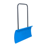 LIFETIME snow pusher front view showing wide 42-inch blade for faster clearing