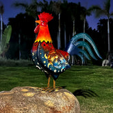 LIFFY metal rooster front view showing decorative finish and sturdy build