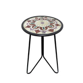 LIFFY round glass top front view showing sleek patio surface and balance