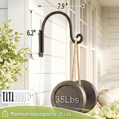 Lifyzoon bracket installed on porch post holding decor with stable support benefit