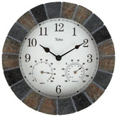 Lily's Home front view faux-slate clock showing clear time and instruments benefit: quick readings
