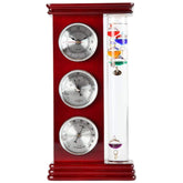Lily's Home front view of full weather station showing all instruments and silver finish