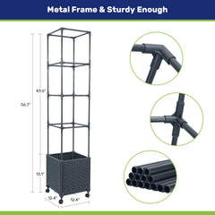 LINEX lockable caster closeup for easy movement and stable positioning