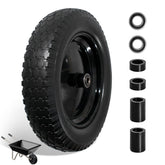 Linpuco front view of 14.5-inch solid wheelset showing full profile and fit benefit
