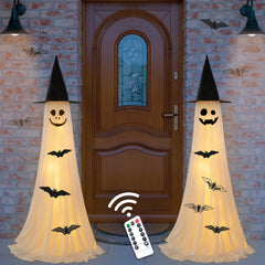 Linyona front view of two standing ghosts showing warm glow and layered display benefit
