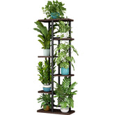 LINZINAR front view corner plant stand showing vertical display benefit