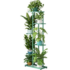 LINZINAR front view showing full six-tier vertical plant display and space-saving benefit