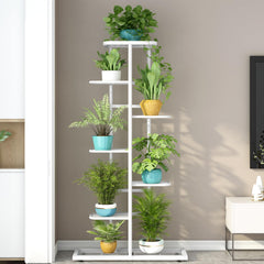 LINZINAR plant stand on balcony showing outdoor use and decorative benefit
