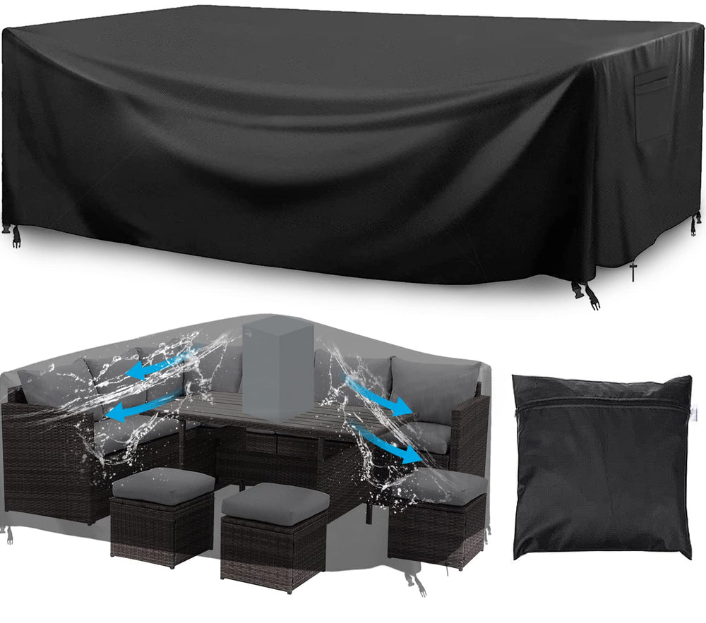 Lipneaed front view on sectional showing full coverage and protection