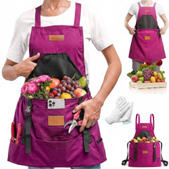 LISINUO apron front view showing full pouch and quick access benefit
