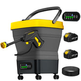 LITEKON front view showing compact washer and controls, easy portability benefit