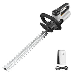LiTHELi front view of 20-inch hedge trimmer showing compact design and balance